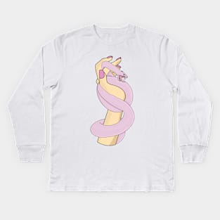 Hand snake Kids Long Sleeve T-Shirt